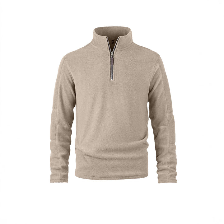 Herren Fleece-Pullover mit hohem Kragen und praktischen Reißverschlussdetails Aliams