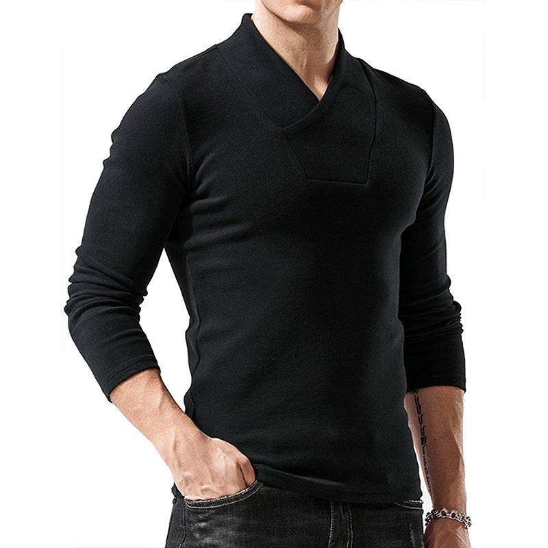 Herren Pullover mit modernem Kragen und feiner Struktur Aliams
