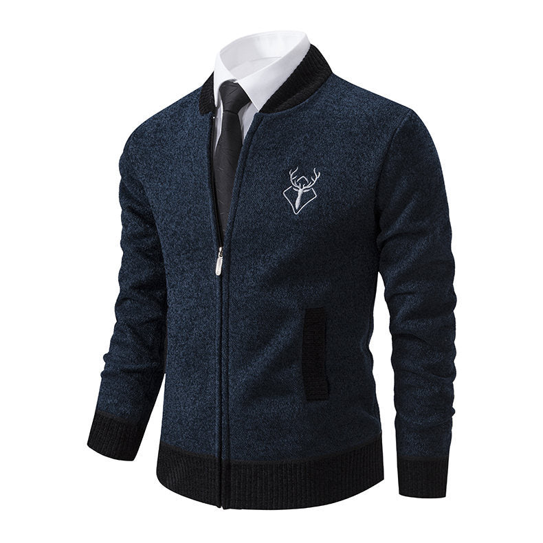 Herren sportive Strickjacke mit Reißverschluss und stilvollem Detail Aliams