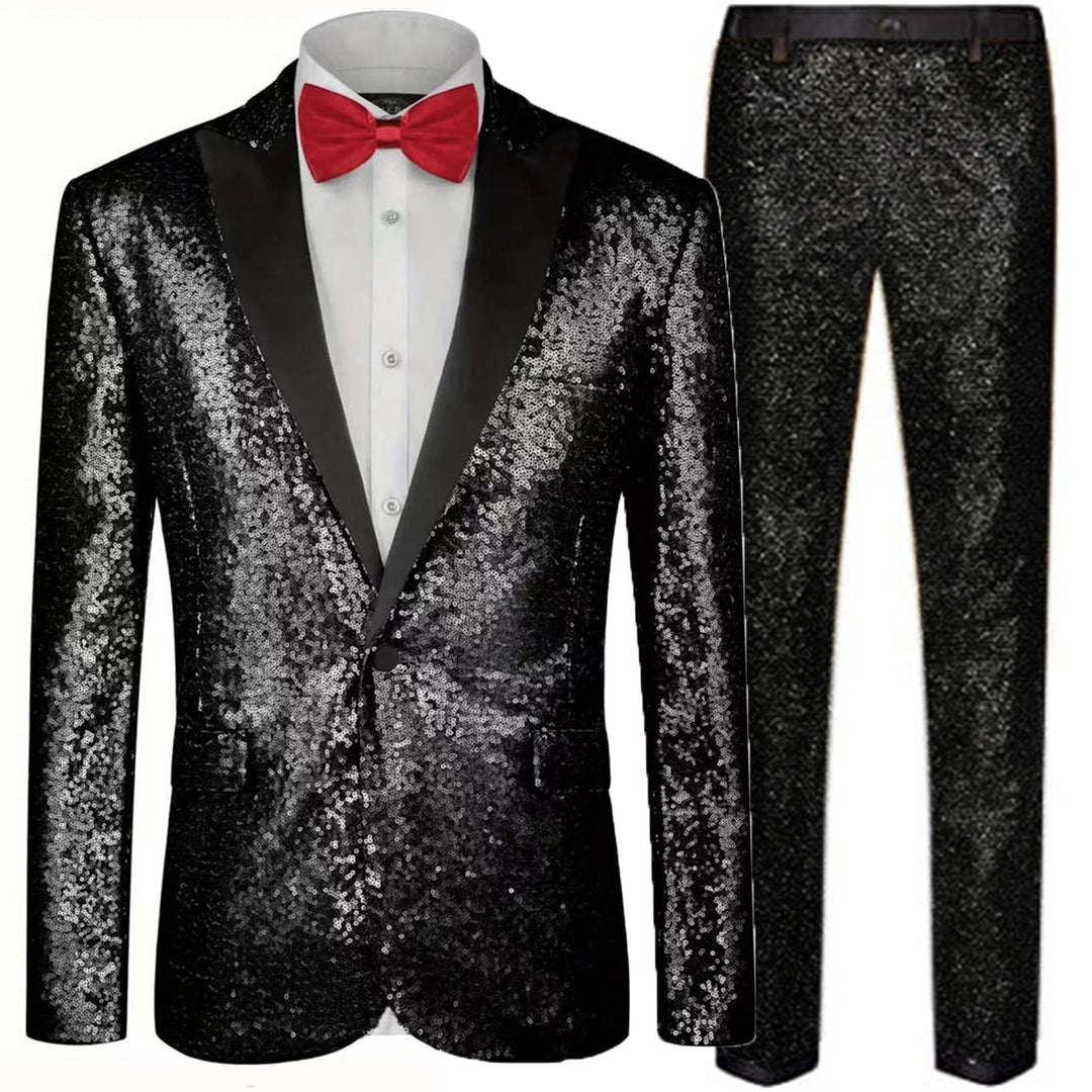 Herren eleganter Paillettenanzug im festlichen Design Aliams