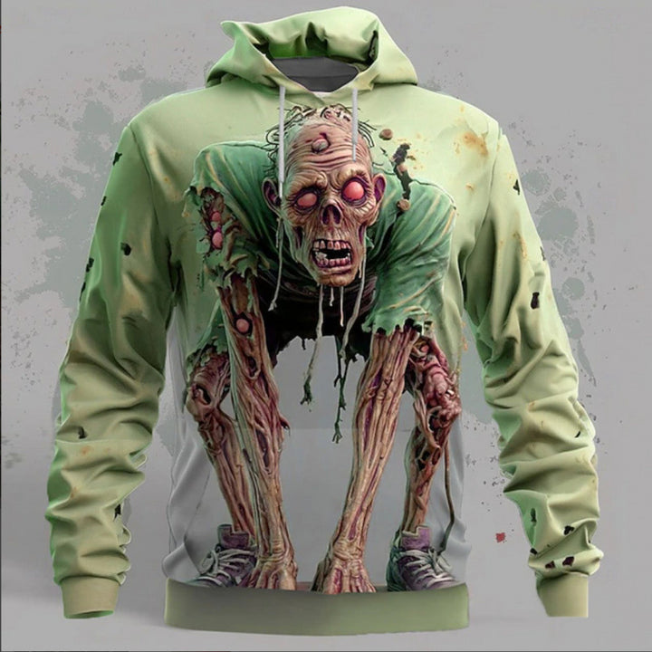 Herren Kapuzenpullover mit kreativem Zombie-Motiv Aliams