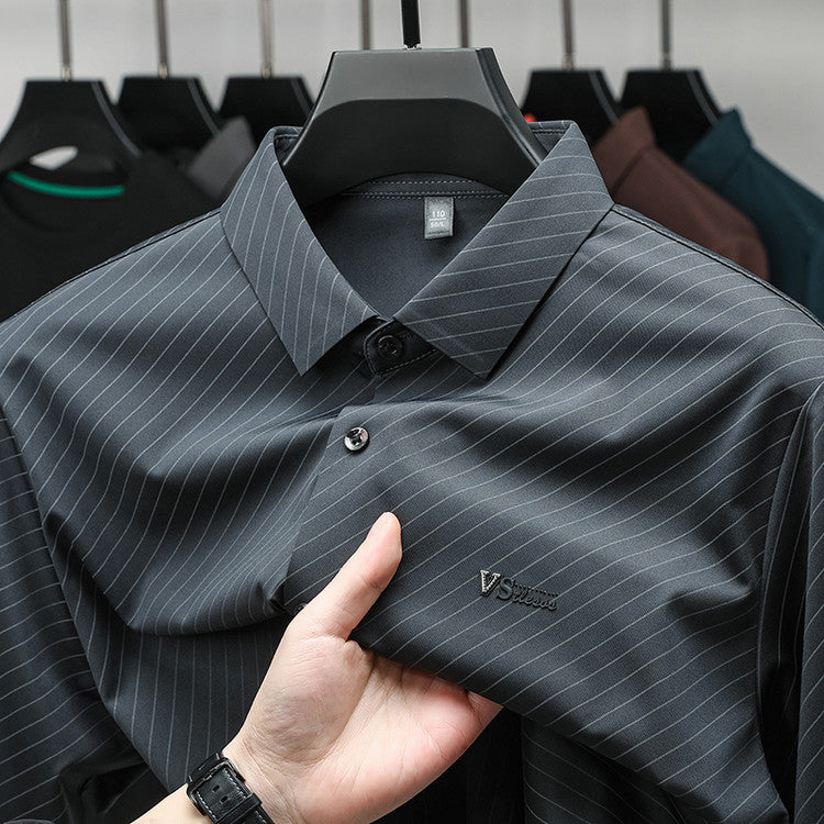 Herren klassisches Streifenhemd Aliams