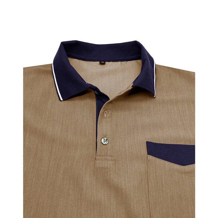 Herren Poloshirt mit modischem Denim-Look und praktischer Brusttasche Aliams