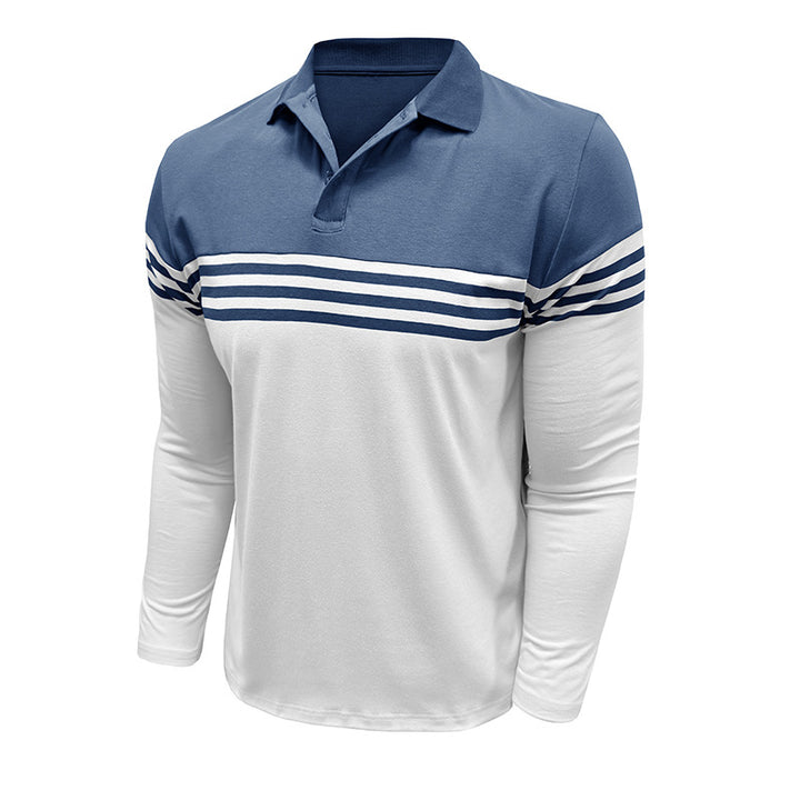 Herren Poloshirt mit modischem Streifenmix und hochwertigem Baumwollmaterial Aliams