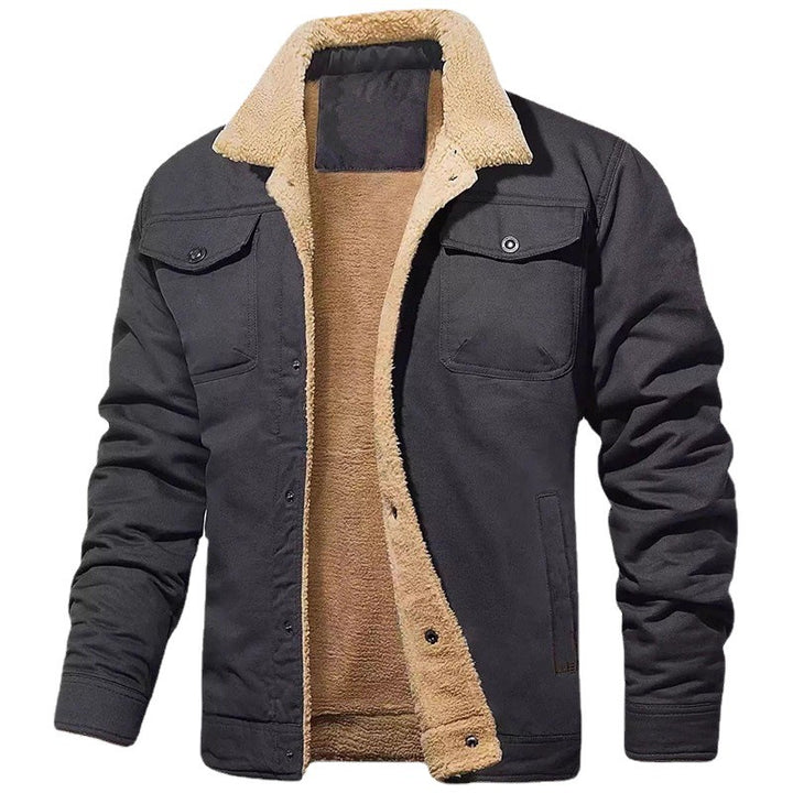 Herren gefütterte Steppjacke im Utility-Stil mit warmem Innenfutter Aliams