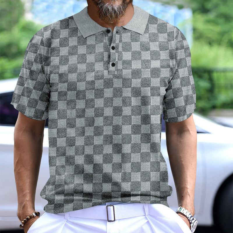 Herren Poloshirt mit strukturiertem Design und Knopfleiste Aliams