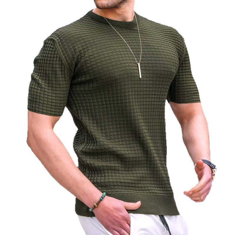 Herren Sportliches Kurzarmshirt mit strukturiertem Design Aliams
