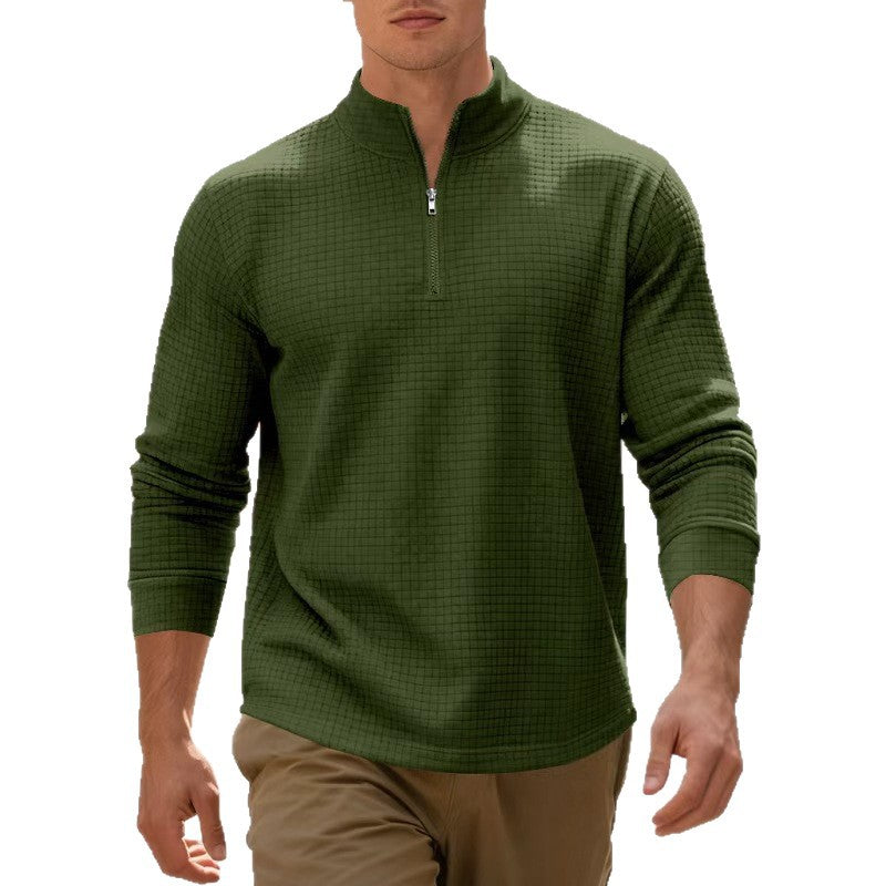 Herren Thermo-Pullover mit Stehkragen und hochwertiger Struktur Aliams