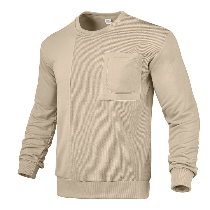 Herren bequemer und stylischer Sweatshirt mit strukturiertem Design und praktischer Tasche Aliams