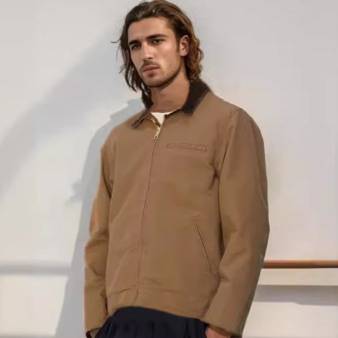 Herren elegante Arbeitsjacke mit praktischen Reißverschlusstaschen Aliams