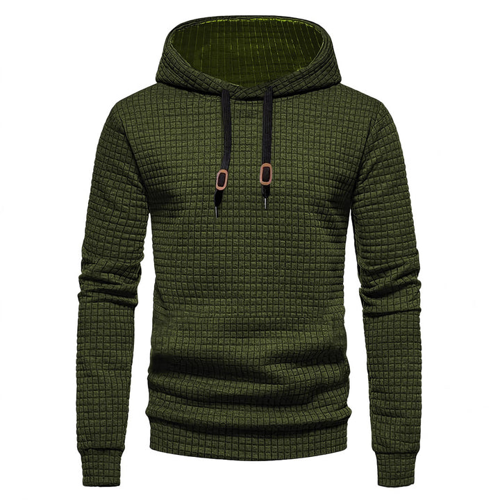 Herren Design-Hoodie mit hochabschließendem Kragen und strukturiertem Gewebe Aliams