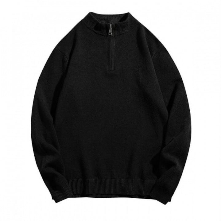 Herren gemütlicher Rollkragenpullover mit Reißverschluss Aliams