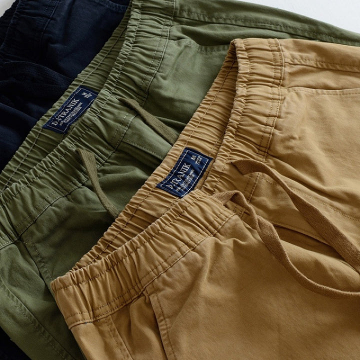 Herren Cargo-Hose mit elastischem Bund, praktischen Taschen und verstärkten Knien Aliams