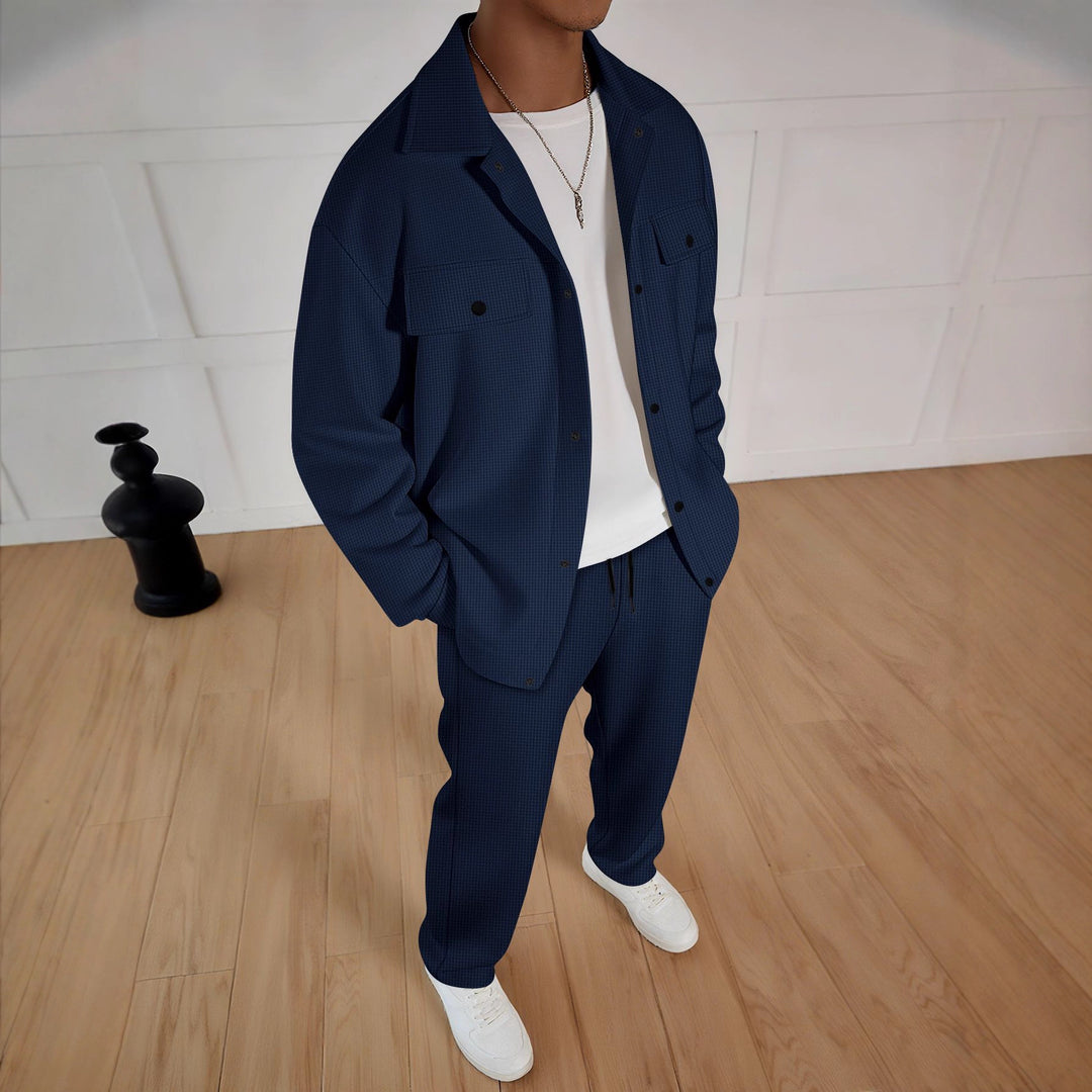 Herren Freizeitanzug mit strukturierter Oberfläche Aliams