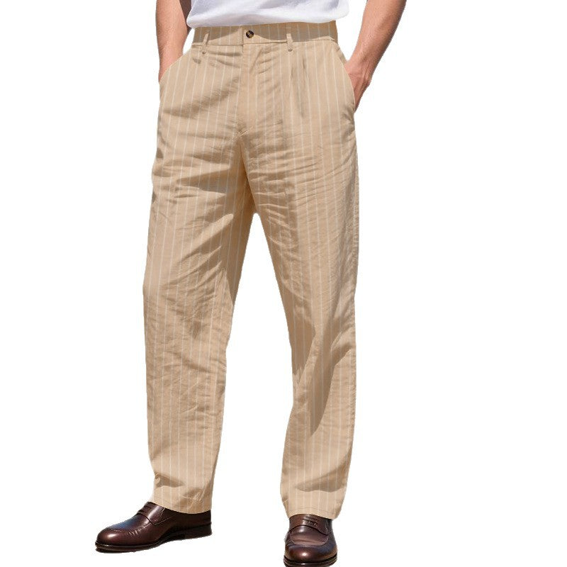 Herren Elegante Anzughose mit vertikalen Streifen Aliams