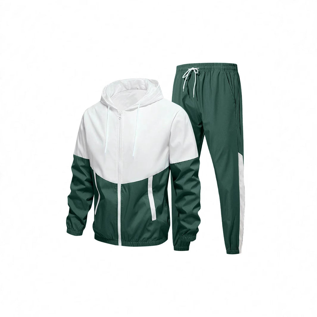 Herren Sportanzug mit atmungsaktiver Jacke und elastischen Jogginghosen Aliams