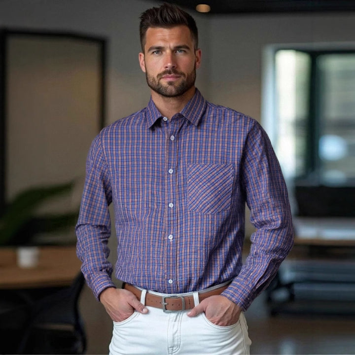 Herren Kariertes Hemd Aliams