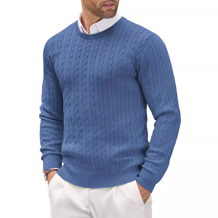 Herren Strickpullover mit strukturiertem Zopfmuster Aliams