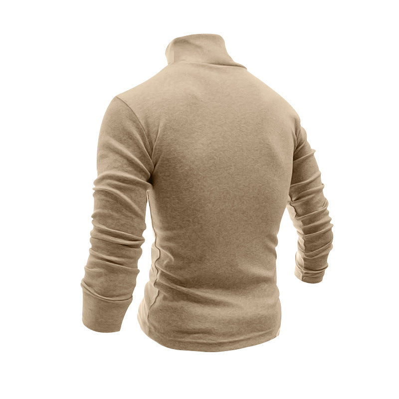 Herren hochwertiger Rollkragenpullover aus atmungsaktivem Material Aliams