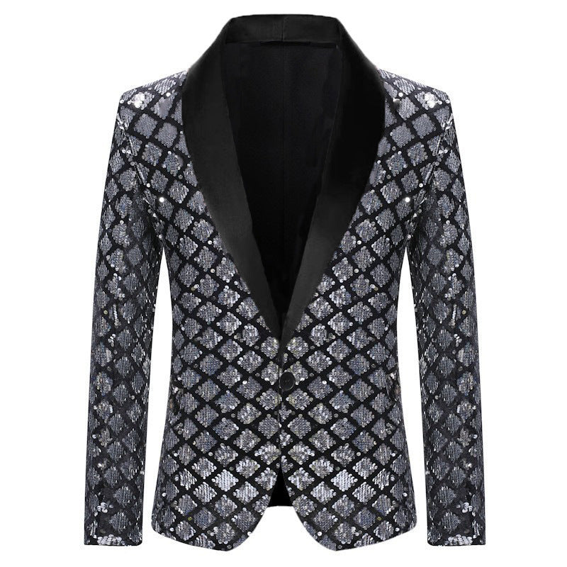 Herren Glamouröser Paillettenblazer Aliams