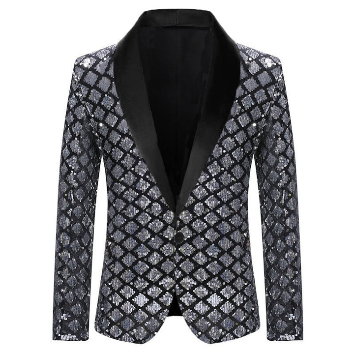 Herren Glamouröser Paillettenblazer Aliams