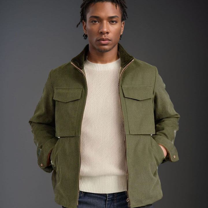 Herren stylische Funktionsjacke im modernen Design mit großzügigen Taschen Aliams