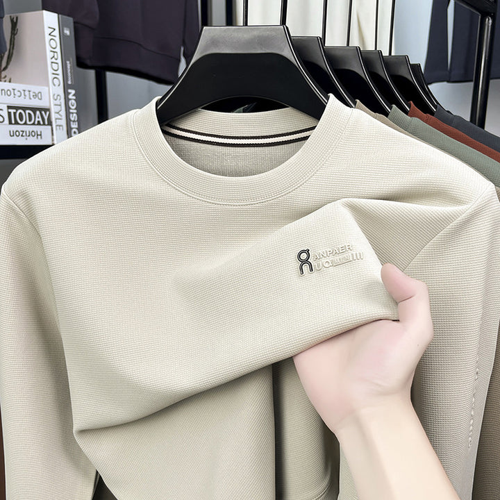 Herren Sport Sweatshirt mit strukturiertem Gewebe und modernem Rundhalsausschnitt Aliams