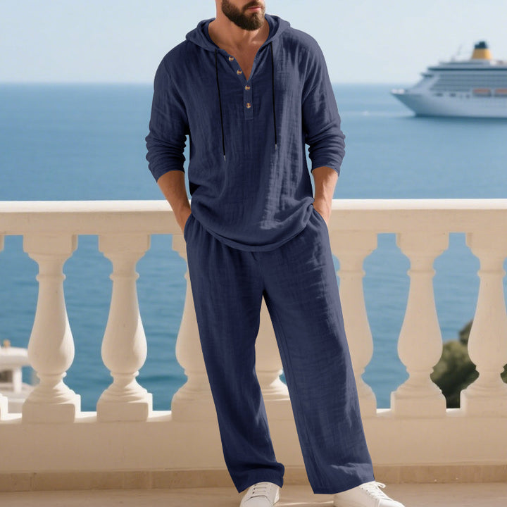 Herren entspanntes Kapuzenset aus leichtem, atmungsaktivem Stoff Aliams