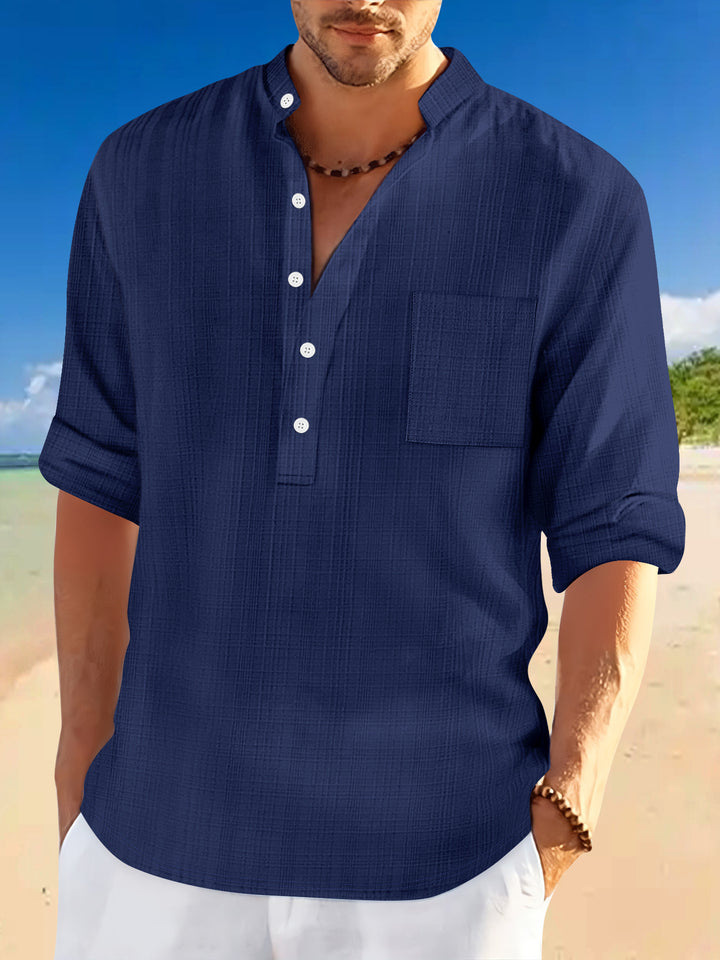 Herren Hemd mit modernem Kragen und strukturierter Oberfläche Aliams