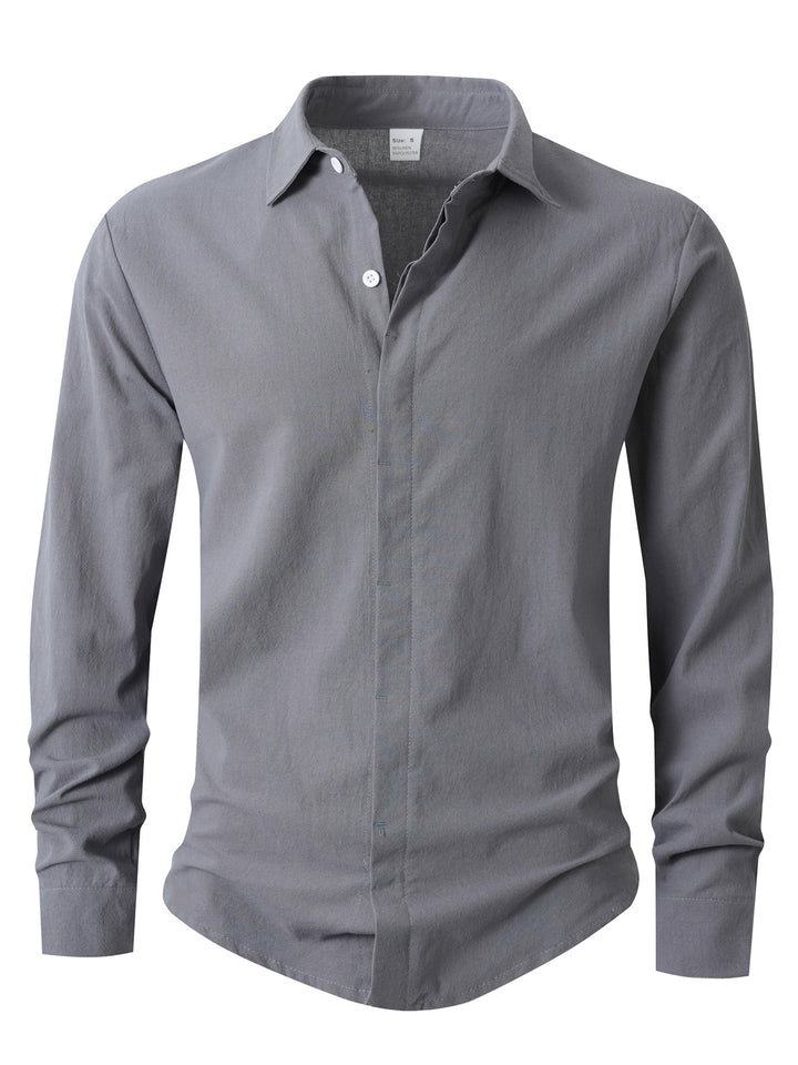 Herren Elegantes Casual-Hemd mit Slim-Fit Schnitt Aliams