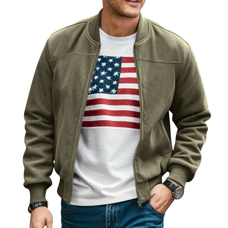 Herren stylische Bomberjacke mit praktischen Taschen und weichem Innenfutter Aliams