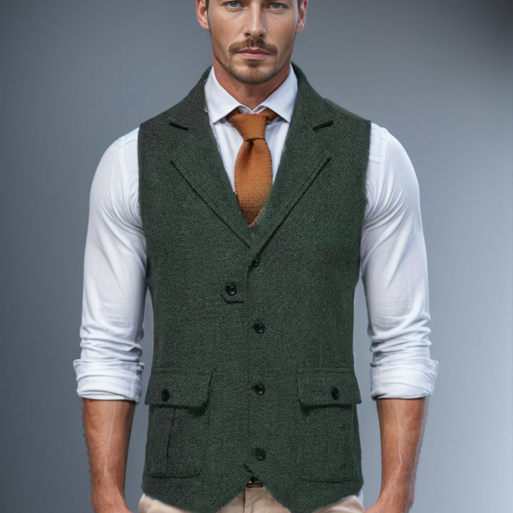 Herren elegante Weste im Hahnentrittmuster Aliams