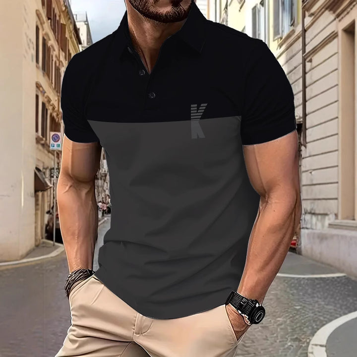 Herren Poloshirt mit sportlichem Design und atmungsaktivem Material Aliams
