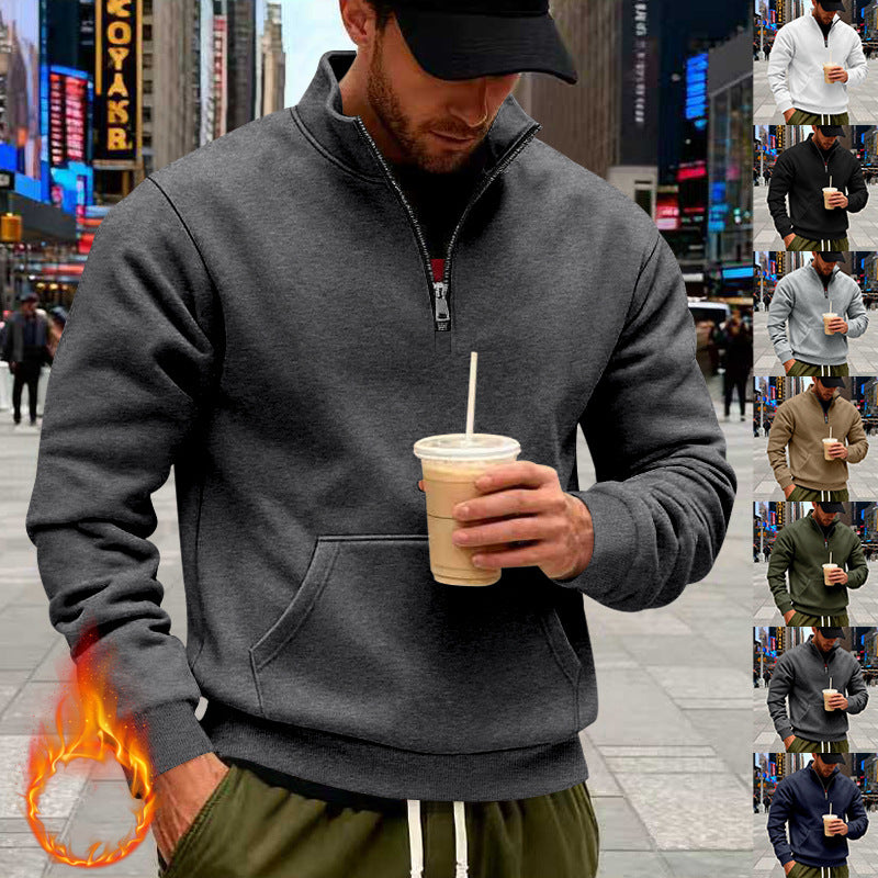 Herren Sweatshirt mit Halbreißverschluss Aliams