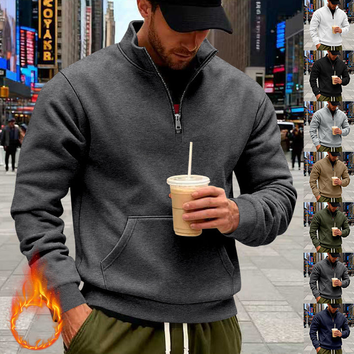 Herren Sweatshirt mit Halbreißverschluss Aliams