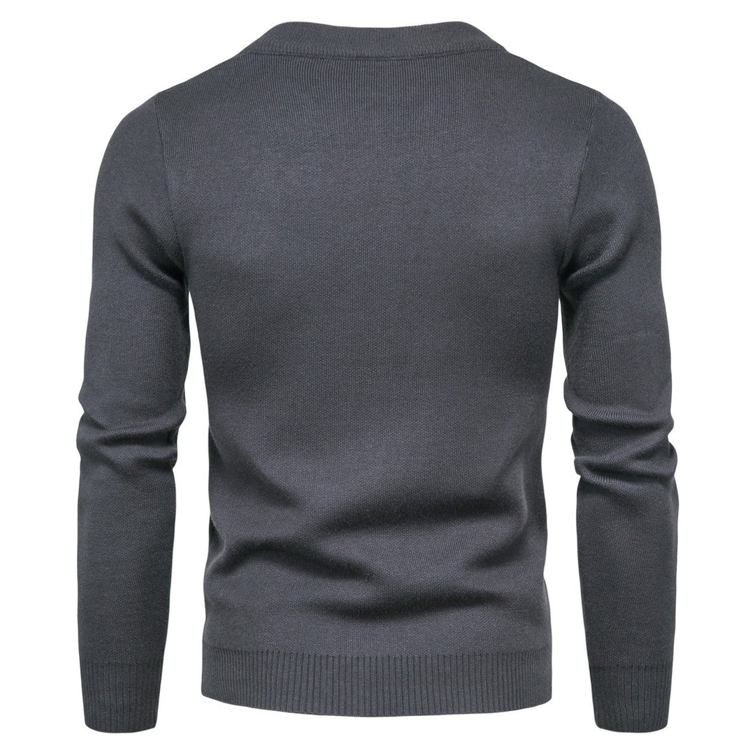 Herren stylische Strickjacke mit modernem Zipper und hohem Kragen Aliams