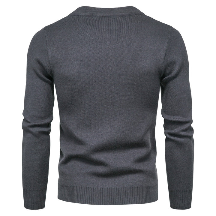Herren stylische Strickjacke mit modernem Zipper und hohem Kragen Aliams