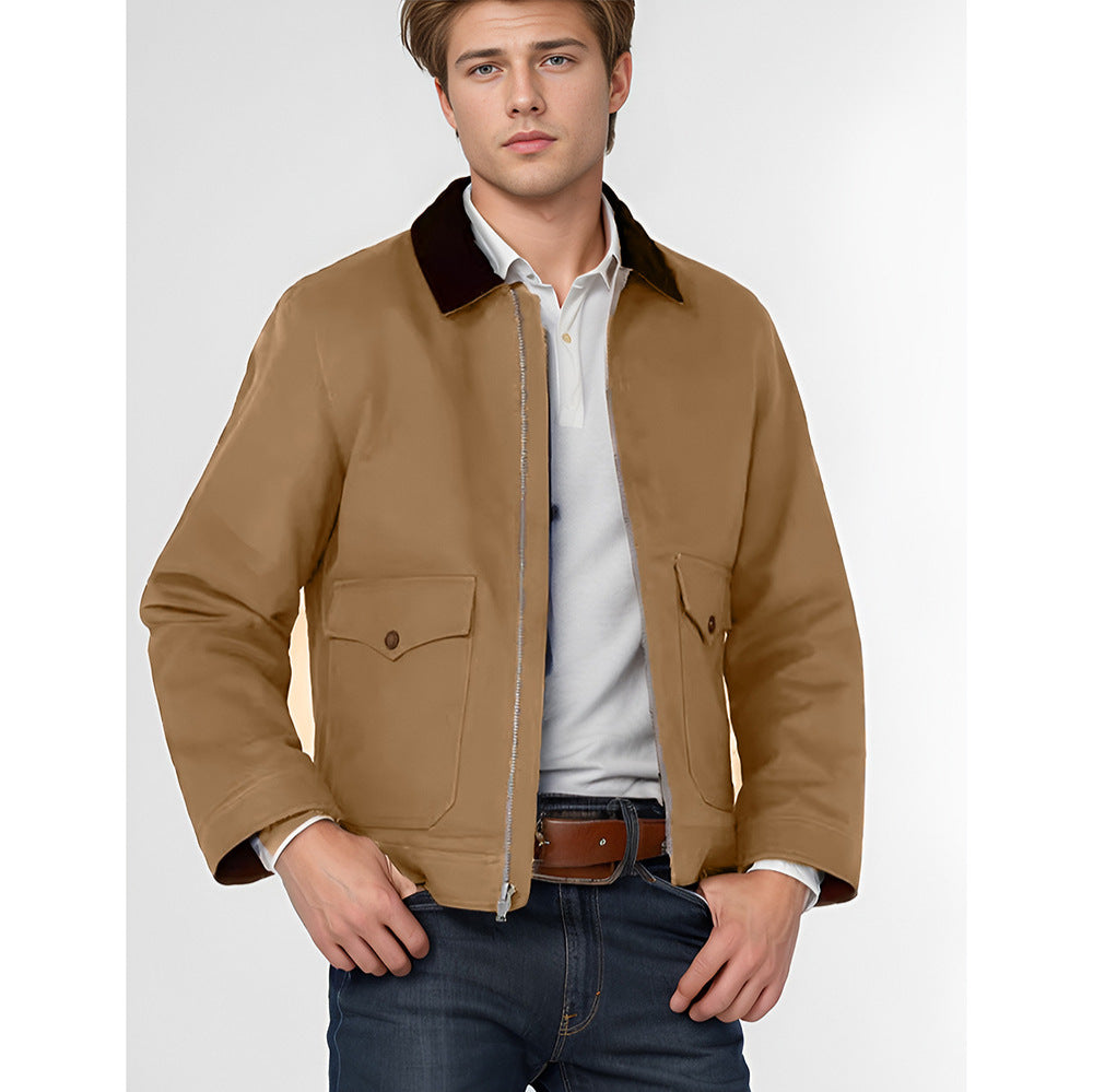 Herren rustikale Utility-Jacke mit praktischen Taschen Aliams