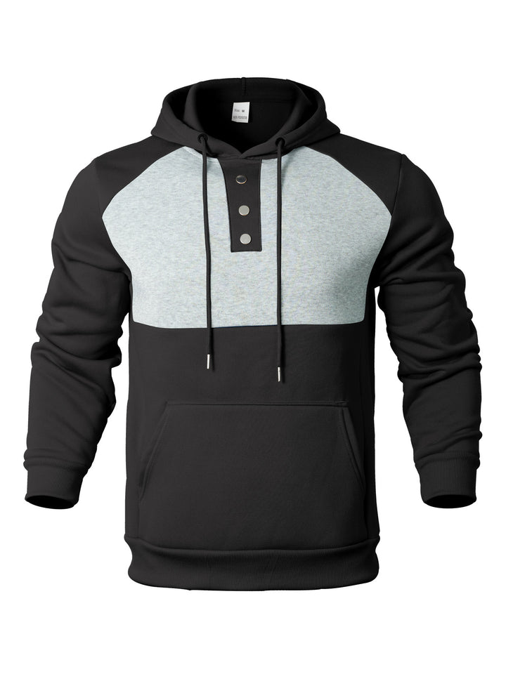 Herren Sportlicher Kapuzenpullover mit trendigem Zwei-Farben-Design Aliams