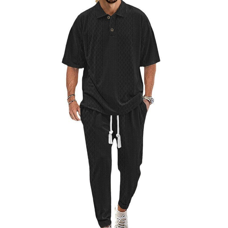 Herren Sportliches Freizeit-Set mit strukturierter Oberfläche Aliams