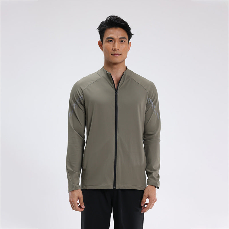 Herren Sportliche Langarmjacke mit funktionalem Reißverschluss Aliams