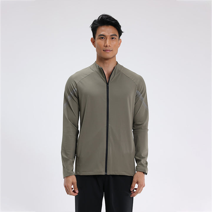 Herren Sportliche Langarmjacke mit funktionalem Reißverschluss Aliams