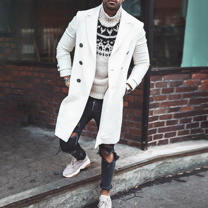 Herren Doppelt gefütterter Trenchcoat mit modernen Akzenten Aliams