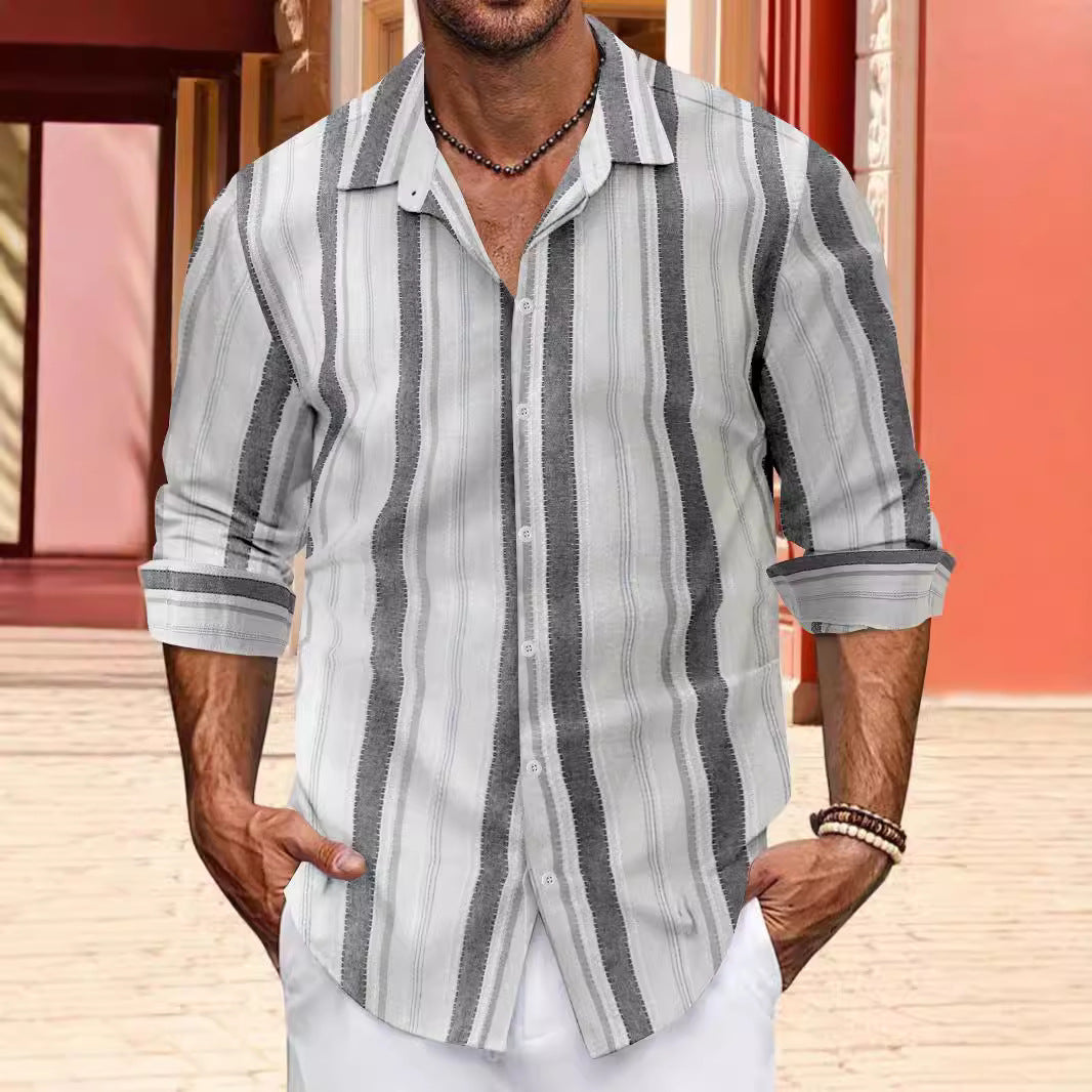 Herren Freizeithemd mit feinen Streifen Aliams