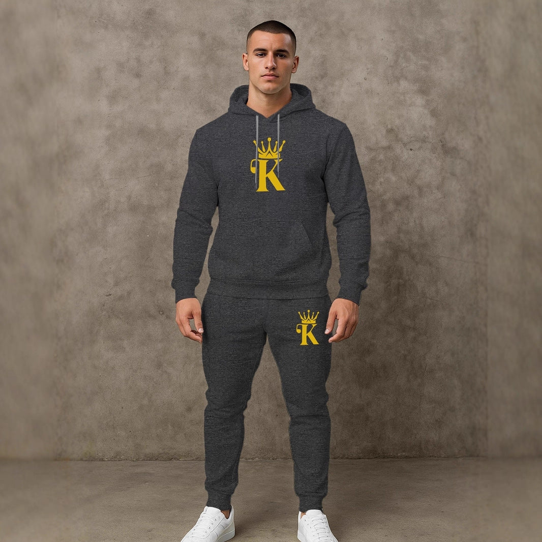 Herren bequemer Hoodie und Jogginghose Set Aliams