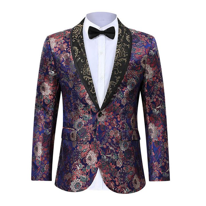 Herren Blumenmuster Smokingjacke Aliams