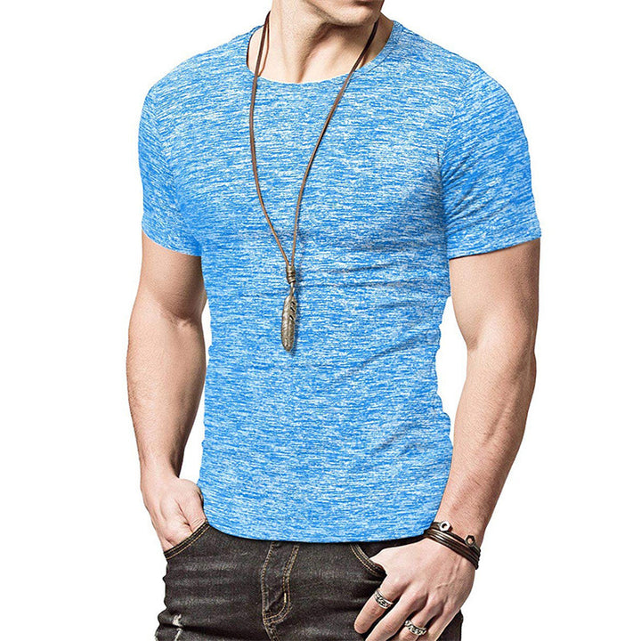 Herren Freizeit T-Shirt mit meliertem Design und Rundhalsausschnitt Aliams