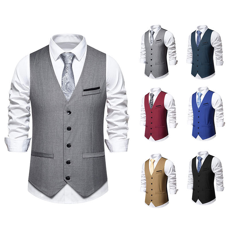 Herren elegante Weste im klassischen Stil mit modernem Schnitt Aliams