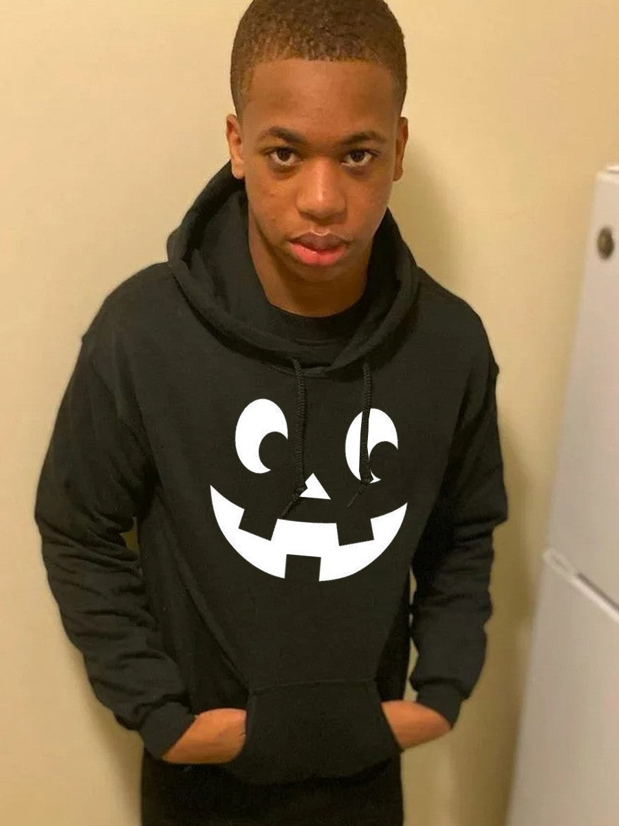 Herren Kapuzenpullover mit künstlerischem Gesichtsmotiv Aliams