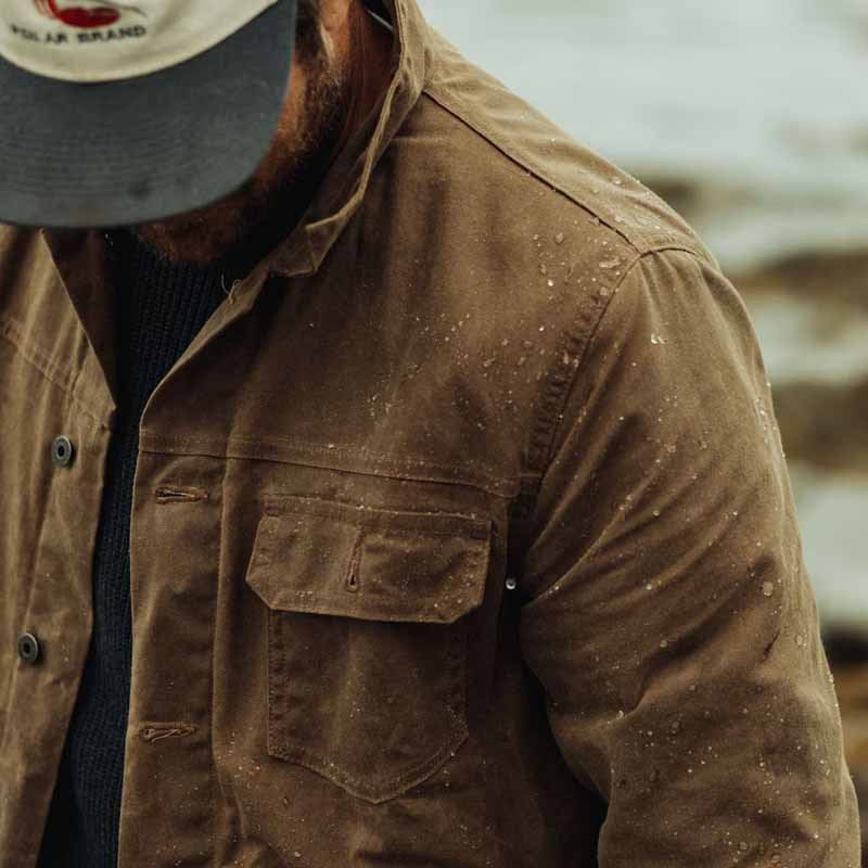 Herren wasserabweisende Casual-Jacke mit praktischen Brusttaschen Aliams